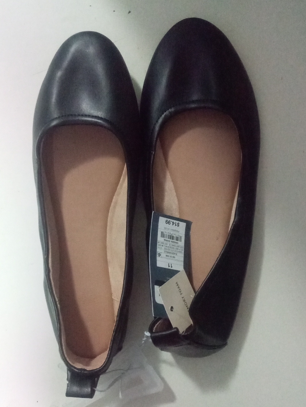 Universal Thread Black Women's Ballet Flats Sz 11  NWT $15 Slip-On Memory Foam